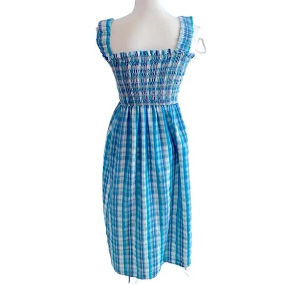 Nicholas Plaid Smocked Apron Dress Size 4 - Picture 6 of 6